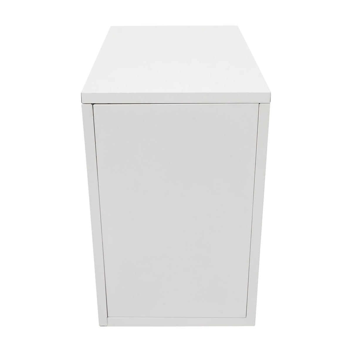 White 4-Drawer Mobile File Cabinet with Lock K663