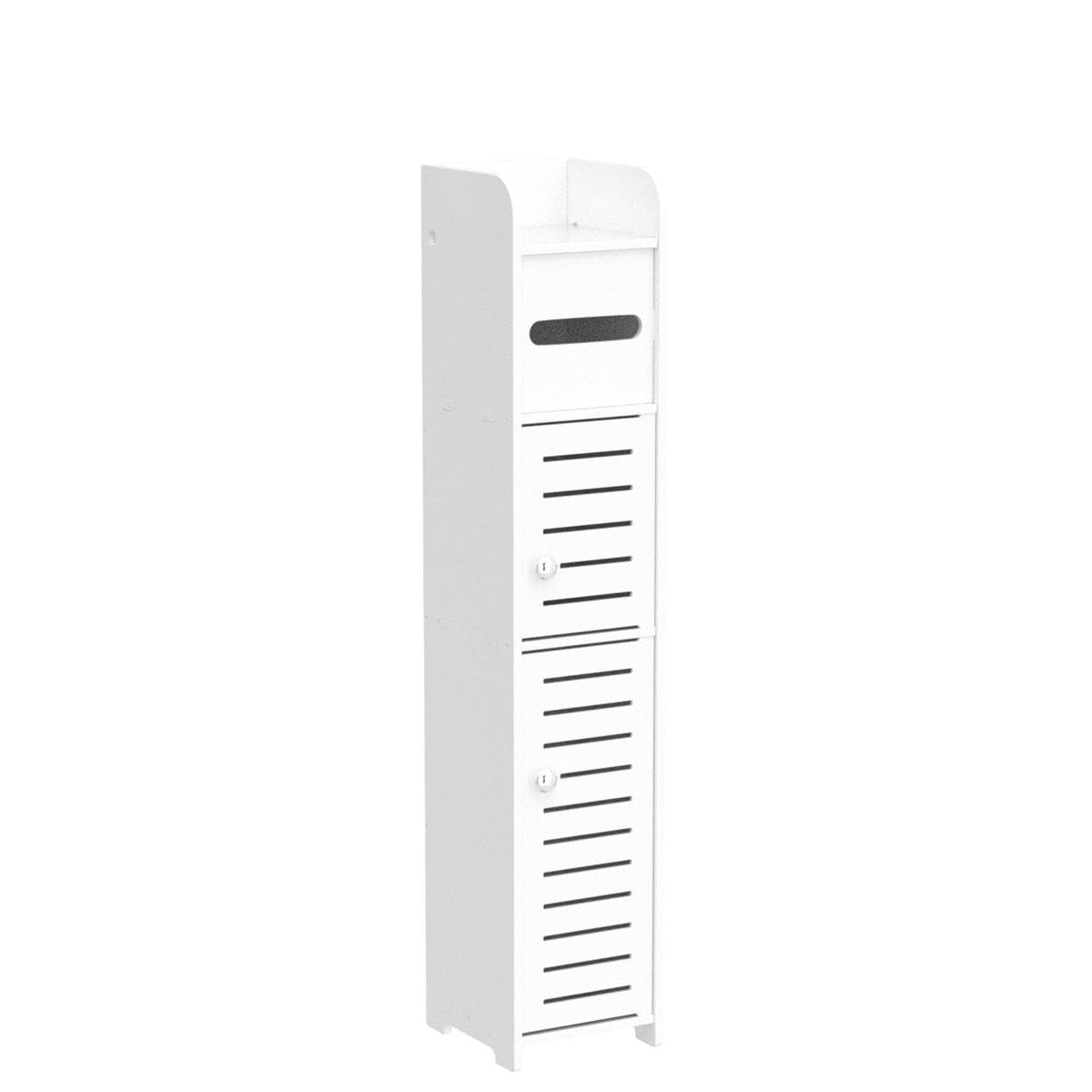 White Over The Toilet Storage Cabinet with 2 Doors & Shelves F758