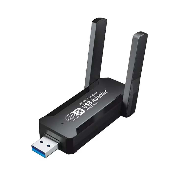 Wireless USB 3.0 WiFi Adapter AC1300Mbps Dual Band 5GHz/2.4GHz W909357