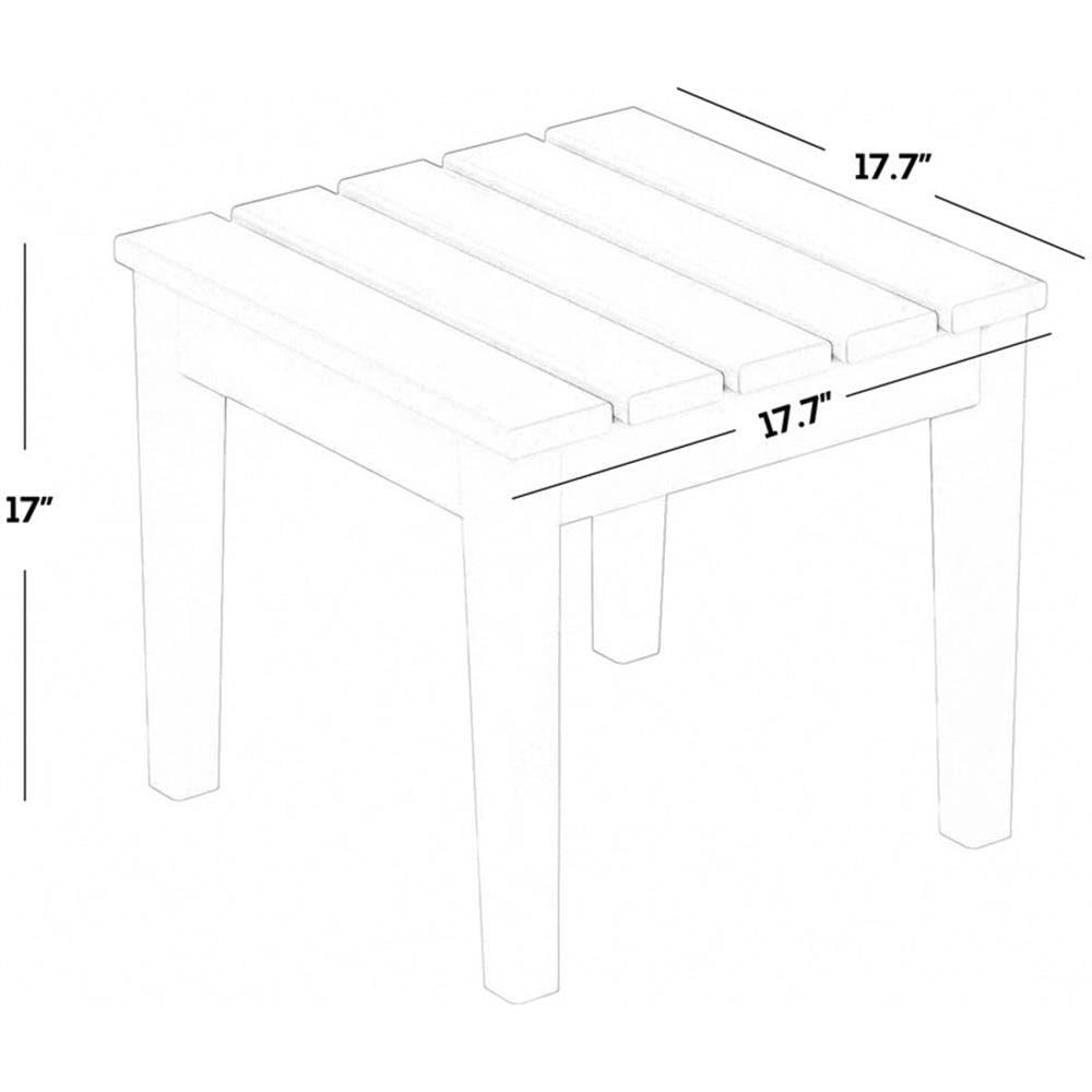 Small Weather Resistant Outdoor Side Table, Turquoise S484