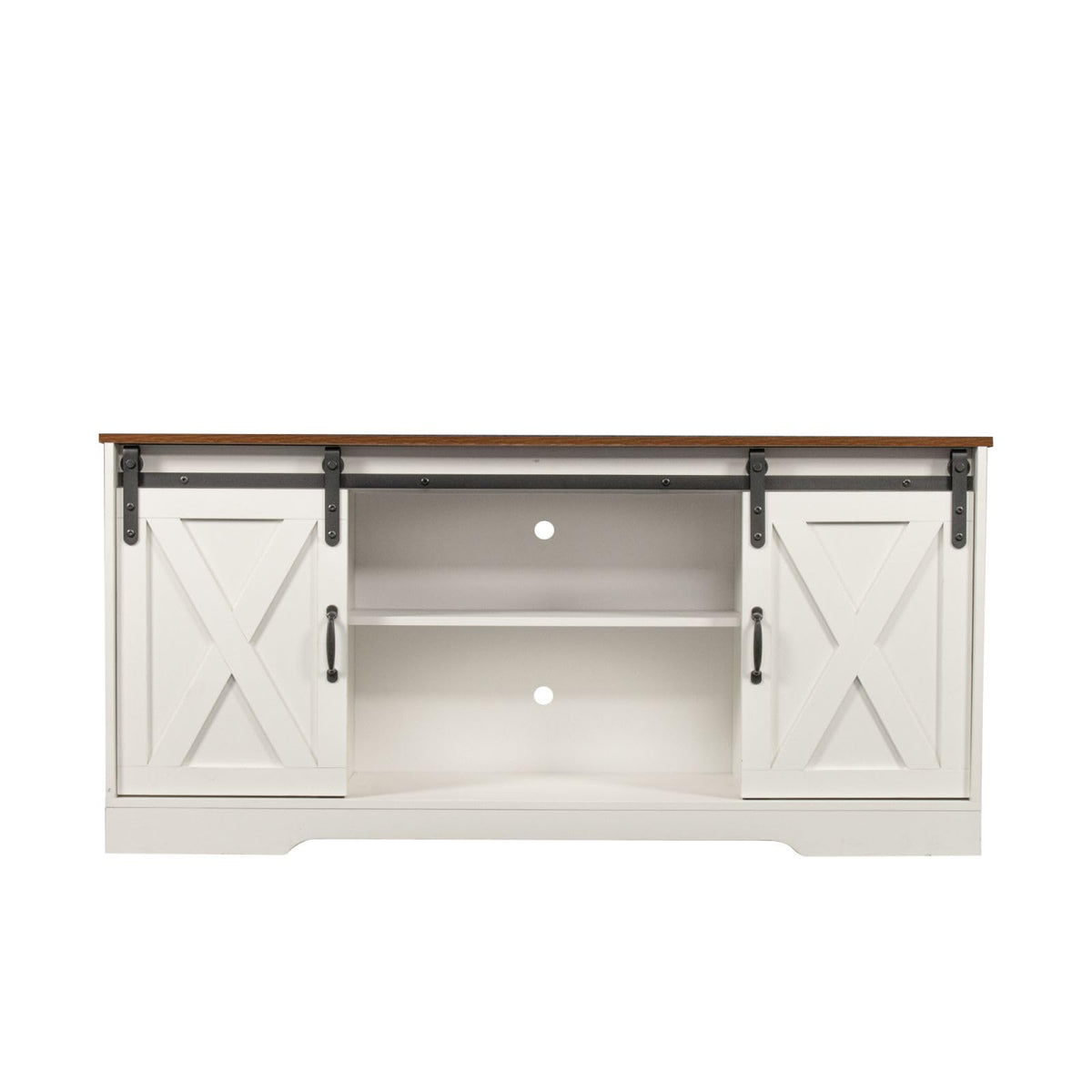 White Sliding Barn Door TV Stand W270