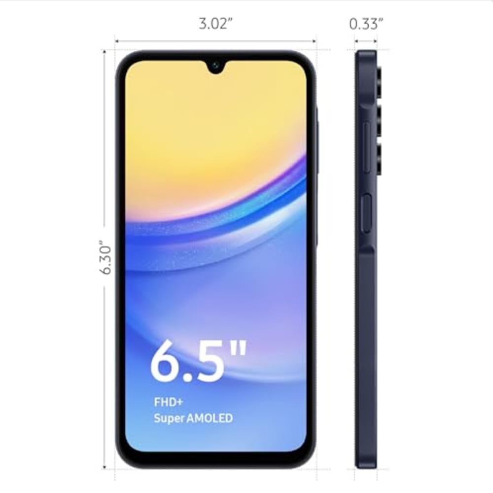 Unlocked Android Smartphone 128GB AMOLED Display Blue Black Z525832
