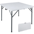White Square Folding Card Table V20179