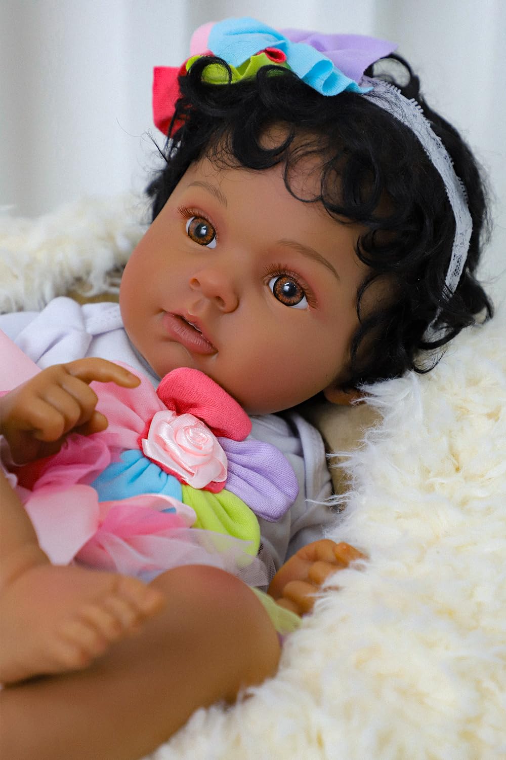 Black 20 Inch Reborn Baby Doll U928