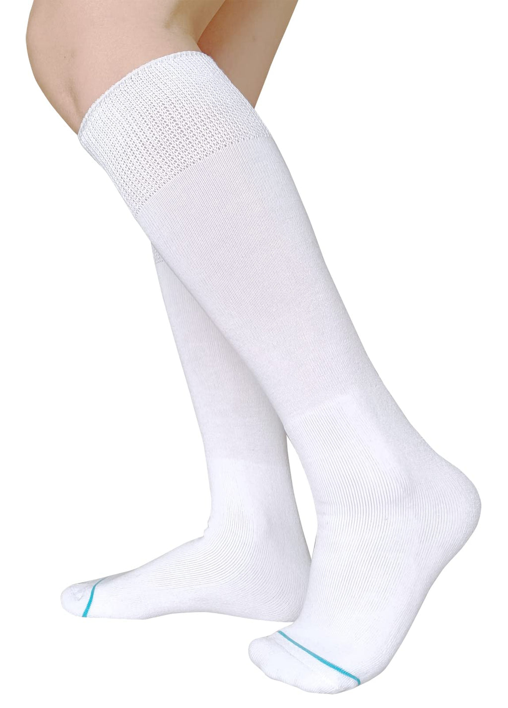 White 2 Pairs Medical Tube Socks A6913