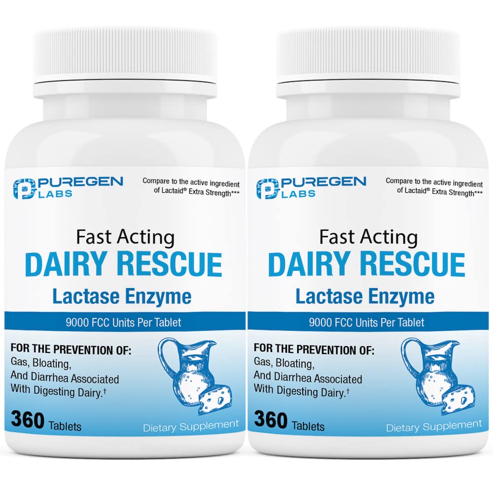 Dairy Relief Lactase Enzyme 9000 FCC 2 Pack W9360