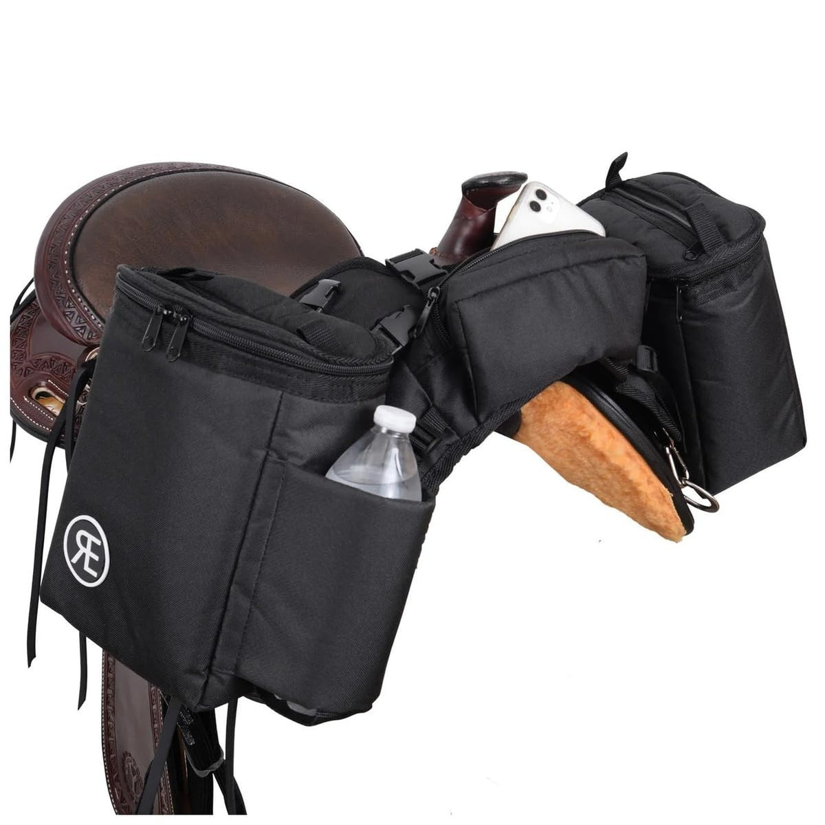 Nylon Insulated Pommel Cooler Bag with Stainless Steel Hardware Q979549