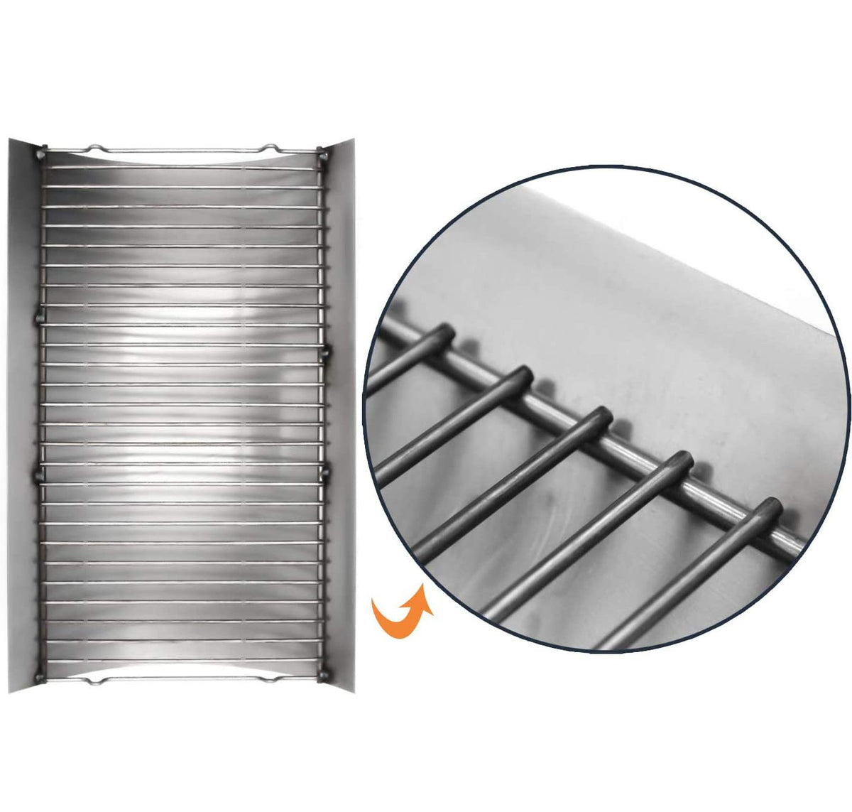 Stainless Steel Fire Grate Hanger and Ash Drip Pan L853