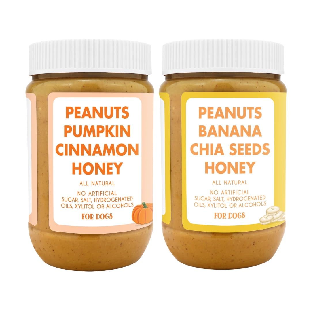100% All Natural Dog Peanut Butter Set of 2 17oz J299