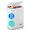 3.5 CU.FT White Chest Freezer with Two Removable Baskets R9623