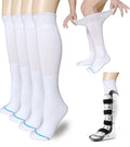 White 2 Pairs Medical Tube Socks A6913