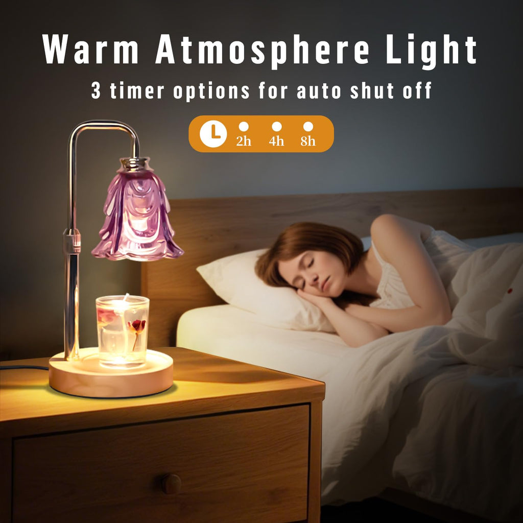 Adjustable Height Dimmable Candle Warmer Lamp with Timer O4059