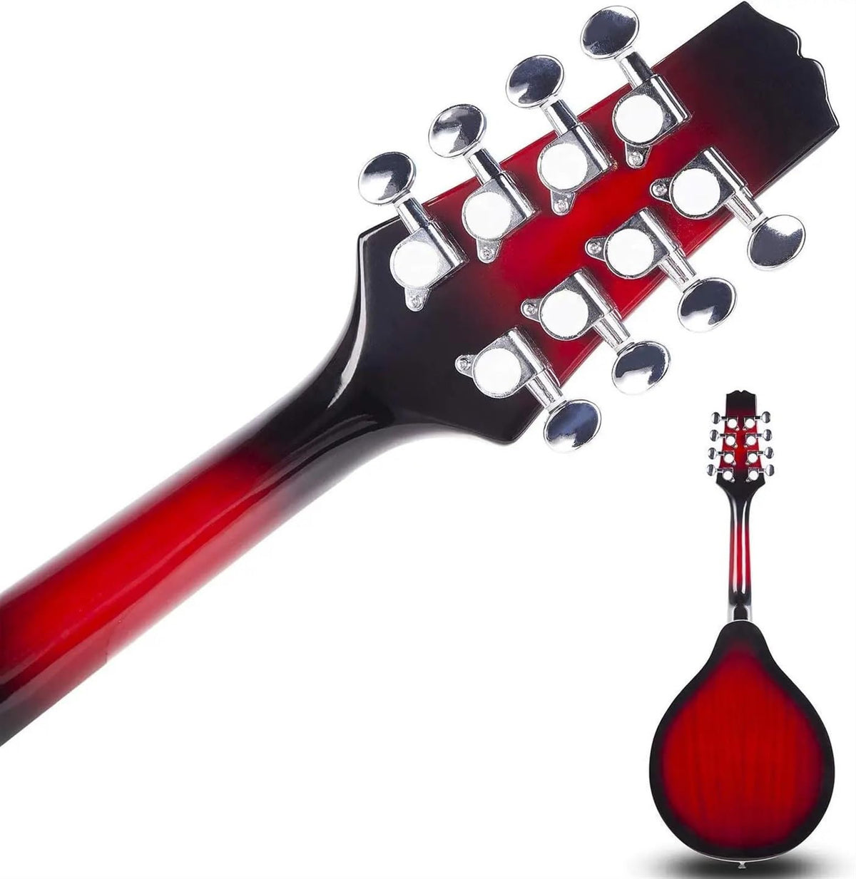 Red Sunburst Mahogany Wood Acoustic Electric Mandolin G9125