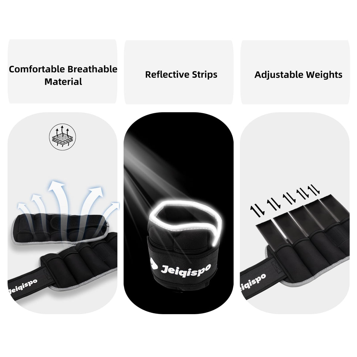 Adjustable Ankle Weights 1 Pair Removable Weight V23200