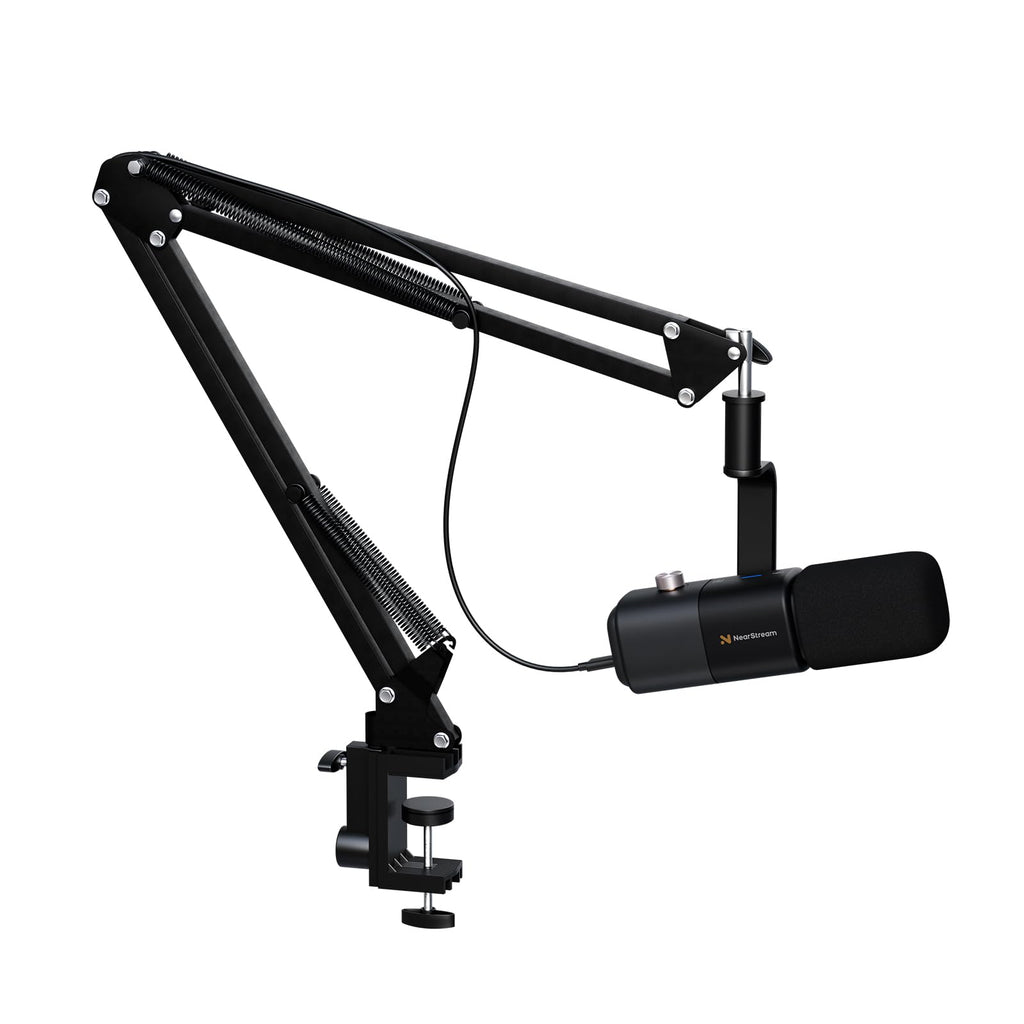 USB/XLR Dynamic Podcast Microphone with Boom Arm J163871