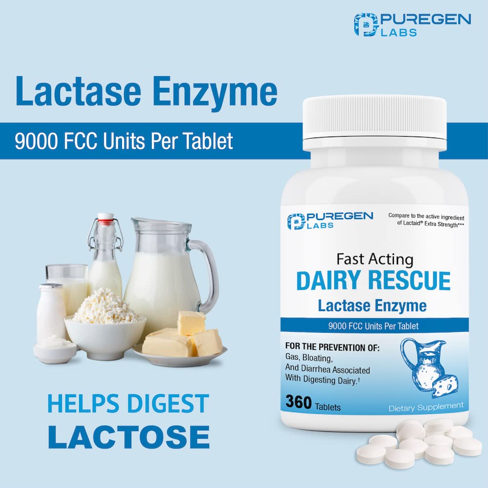 Dairy Relief Lactase Enzyme 9000 FCC 2 Pack W9360