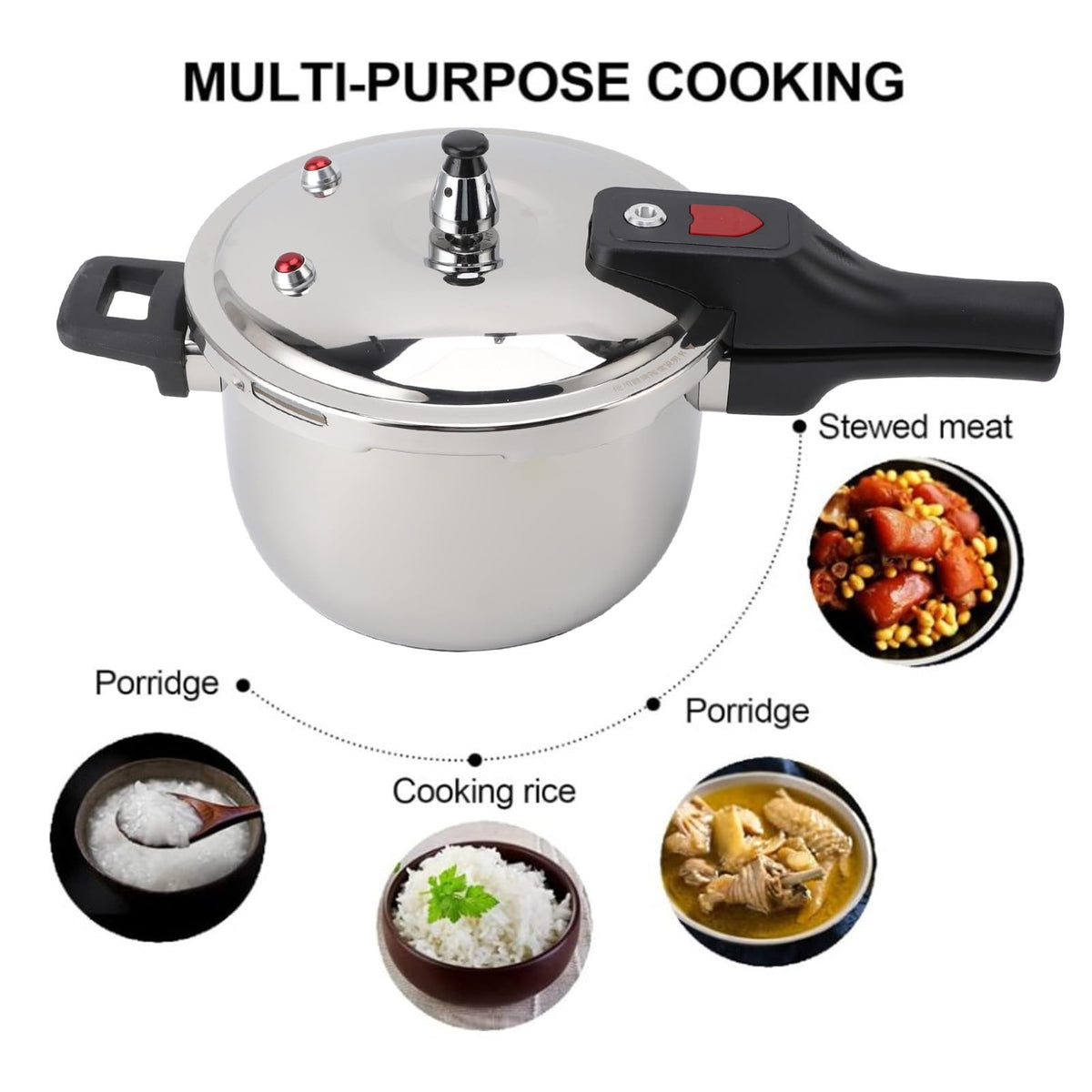 Stainless Steel 3L Non Stick Pressure Cooker M3281