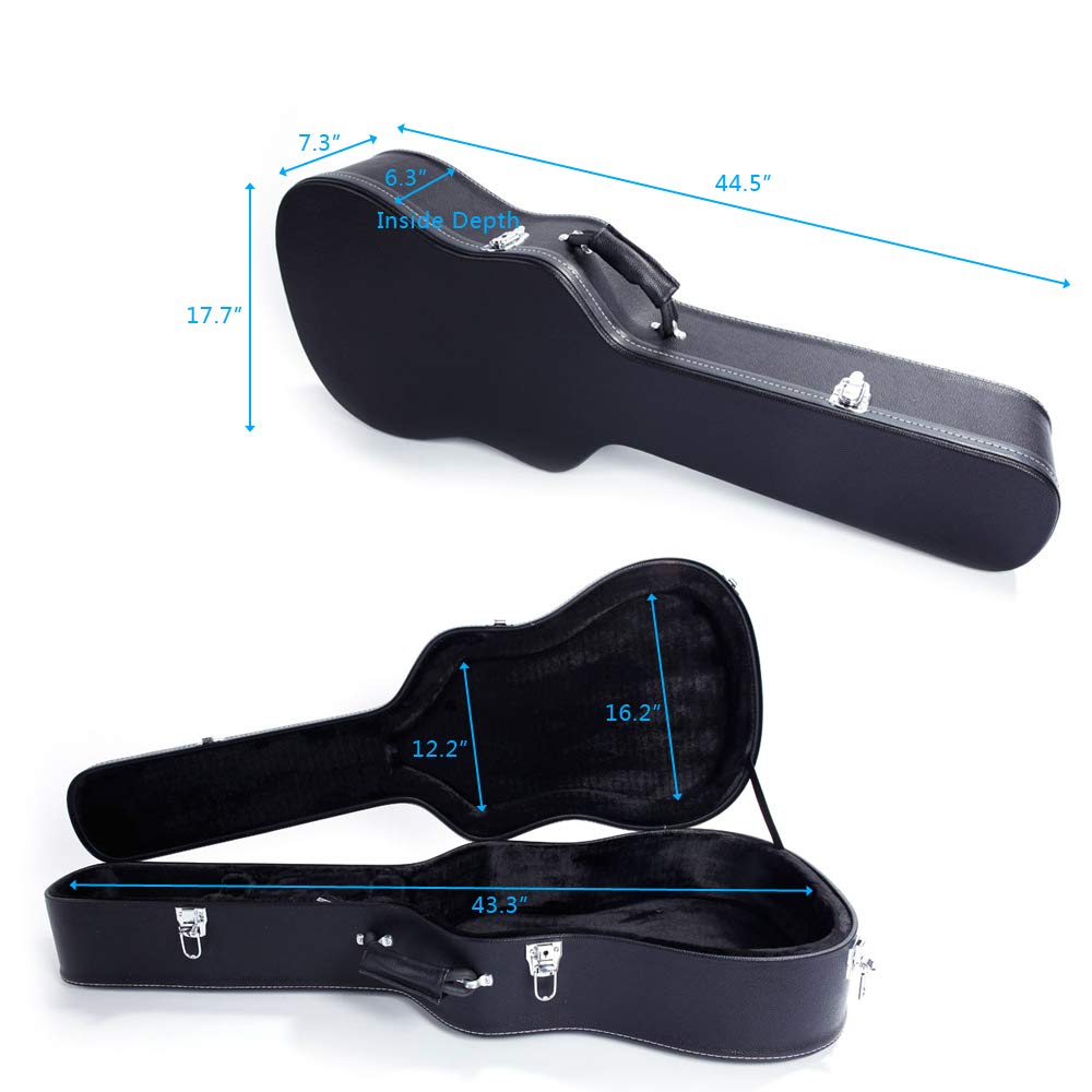 Black 41 Inch Acoustic Guitar Hard Case R7351