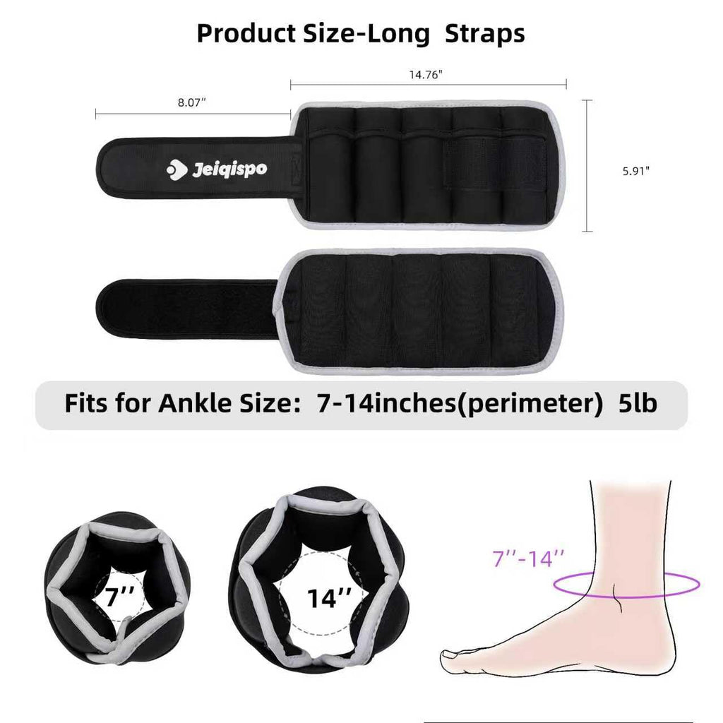 Adjustable Ankle Weights 1 Pair Removable Weight V23200