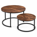 Round Nesting Coffee Table Set of 2 G393213