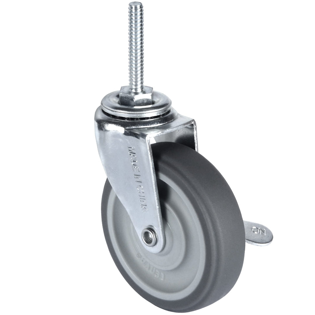 3 Inch Set of 4 Heavy Duty Swivel Rubber Caster Wheels W2927