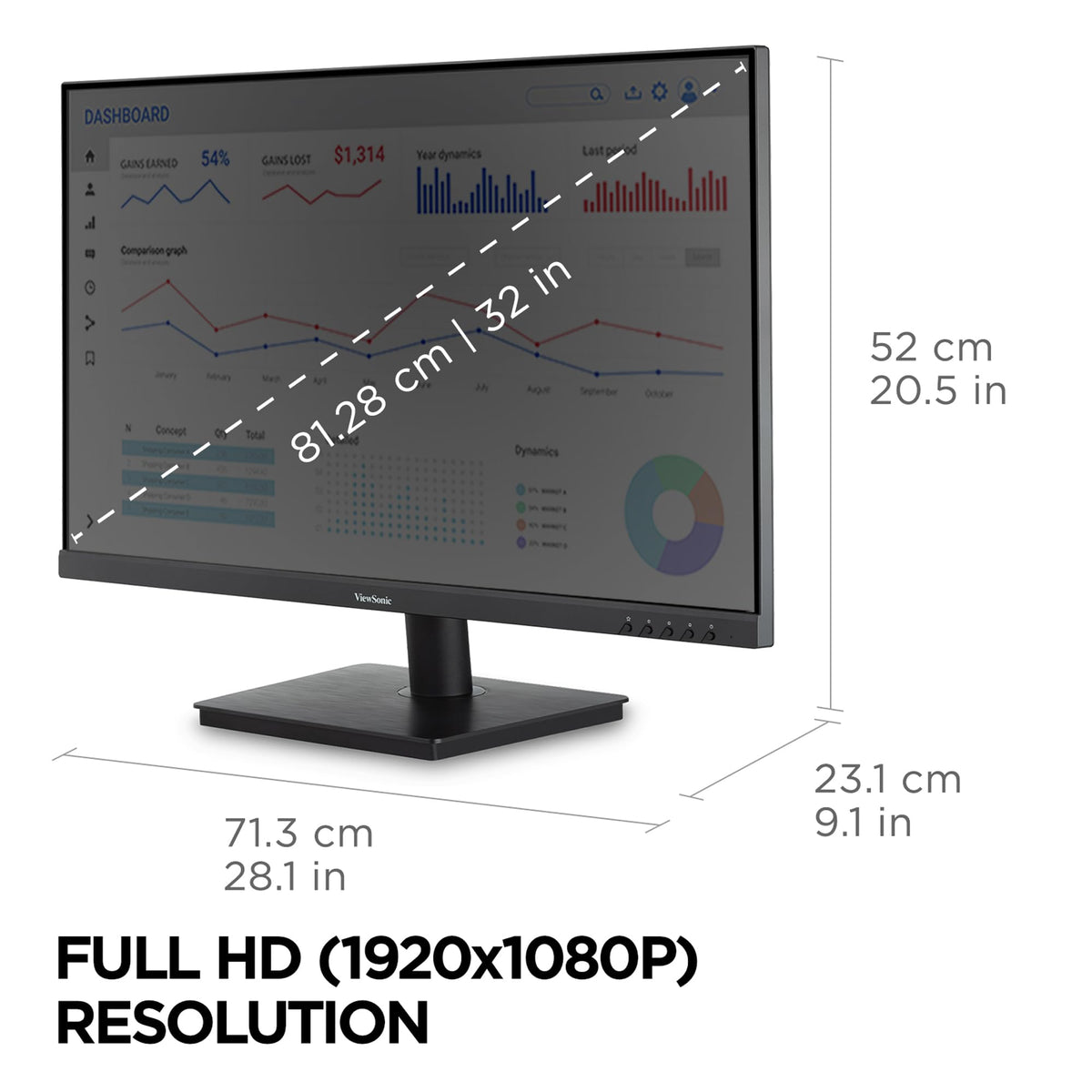 32 Inch 1080p IPS Computer Monitor L867