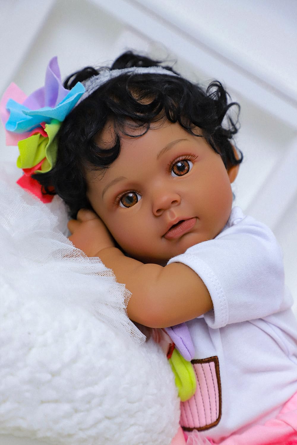Black 20 Inch Reborn Baby Doll U928