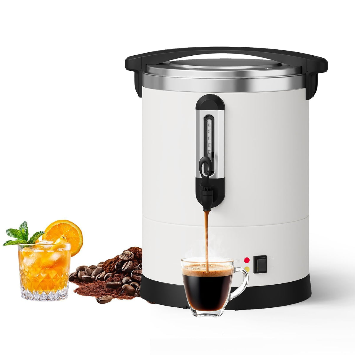 80-Cup Stainless Steel Commercial Coffee Urn M38209