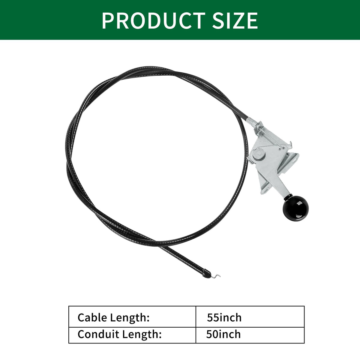 Throttle Control Cable 52-1/2" Cable Length & 50" Conduit Length Z4199