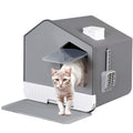 Large Enclosed Hooded Cat Litter Box with Mat & Litter Scoop N610899