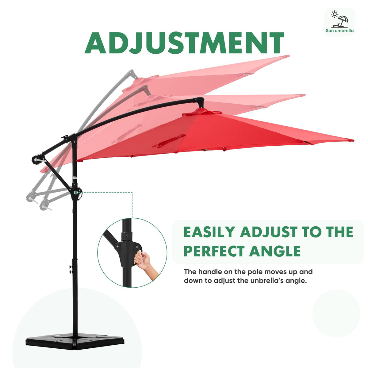 10FT Cantilever Patio Umbrella Y978983