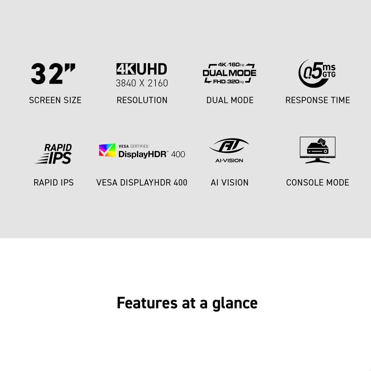 32-inch 3840 x 2160 UHD 320Hz Gaming Monitor N36027