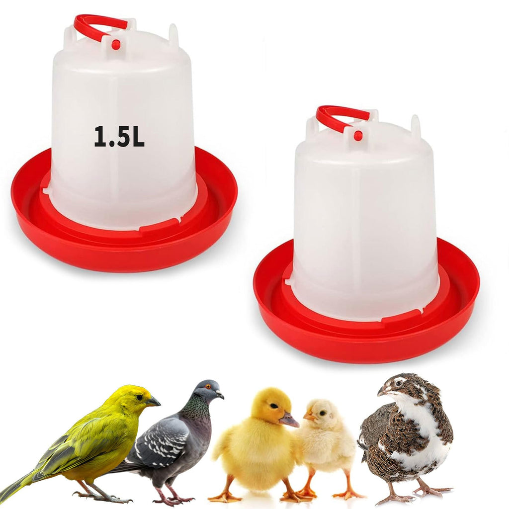 2 Pack 1.5L Plastic Chick Waterer D38100