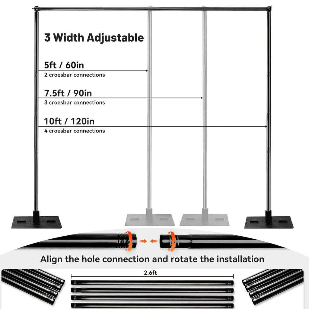 10x10ft Adjustable Heavy Duty Pipe and Drape Backdrop Stand P774879