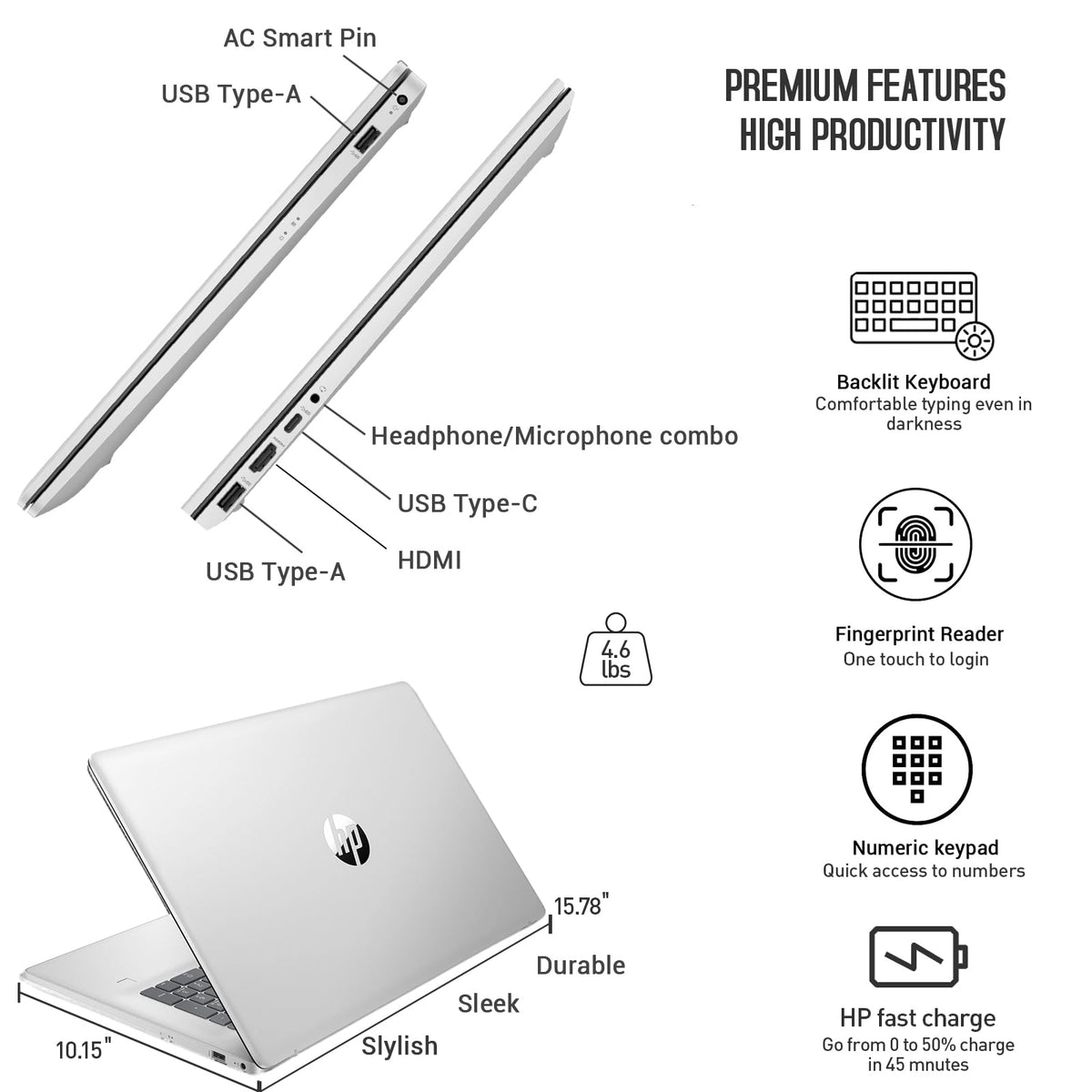17.3" Touchscreen Laptop, Intel 10-Core i7, 64GB RAM 1TB SSD J777138