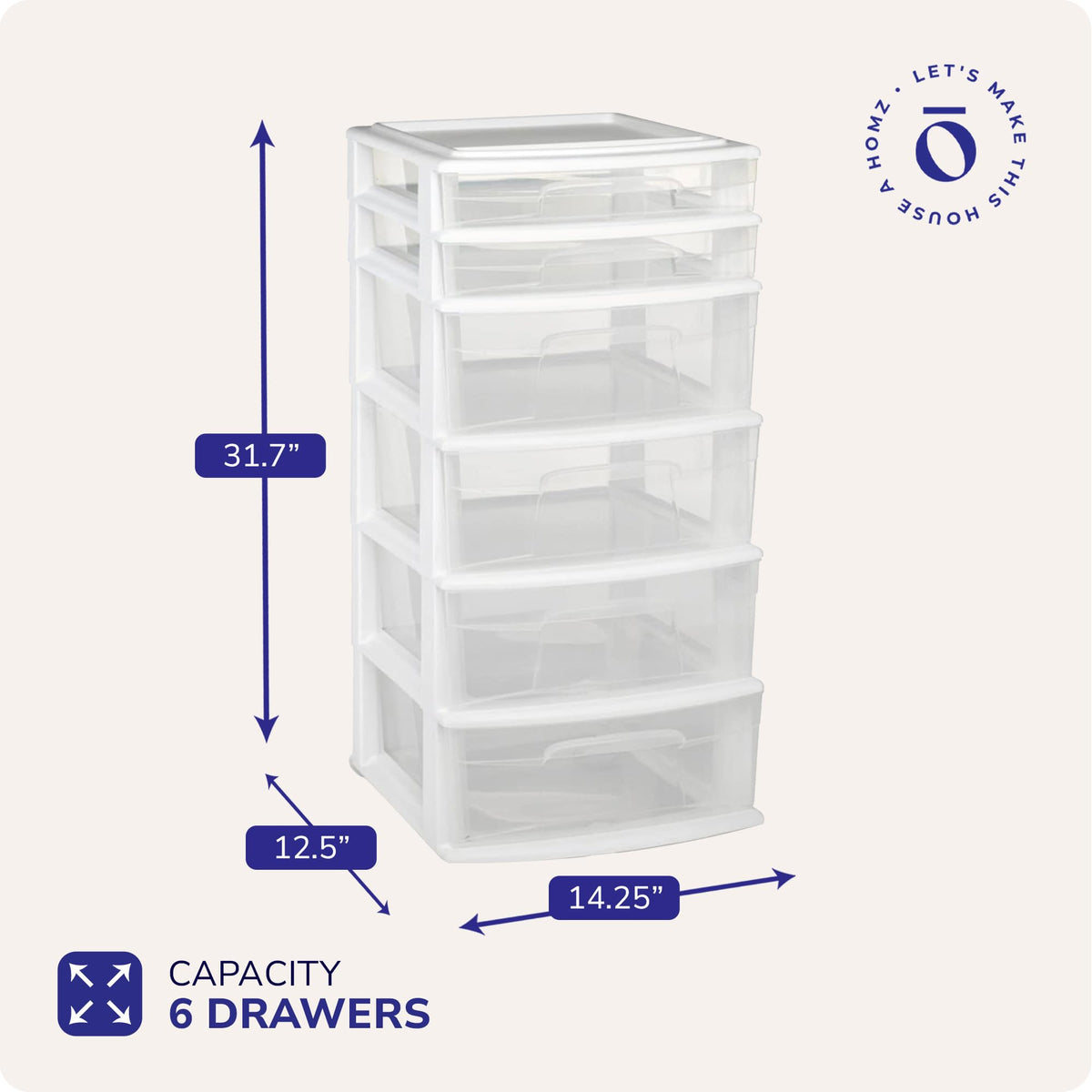 6-Tier Storage Cart with Removable Wheels W519079