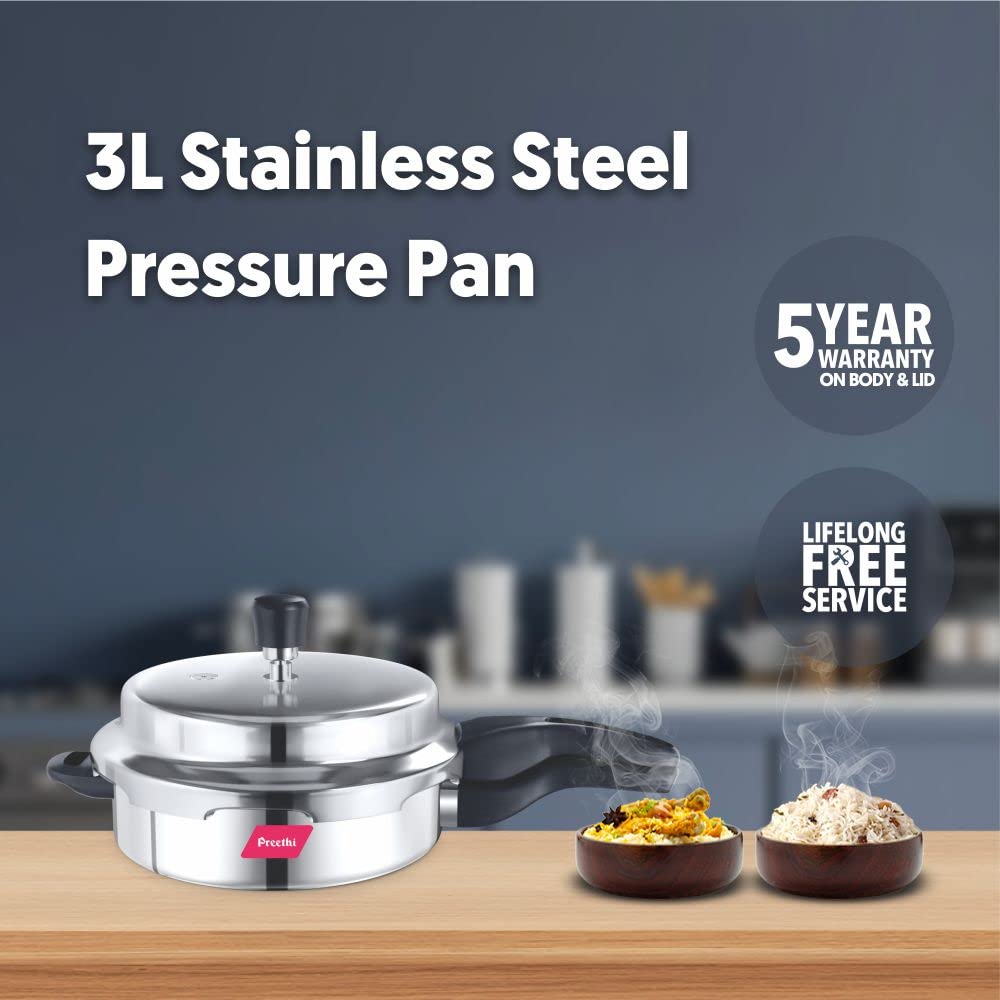Stainless Steel Pressure Pan, 3 Litres Z549