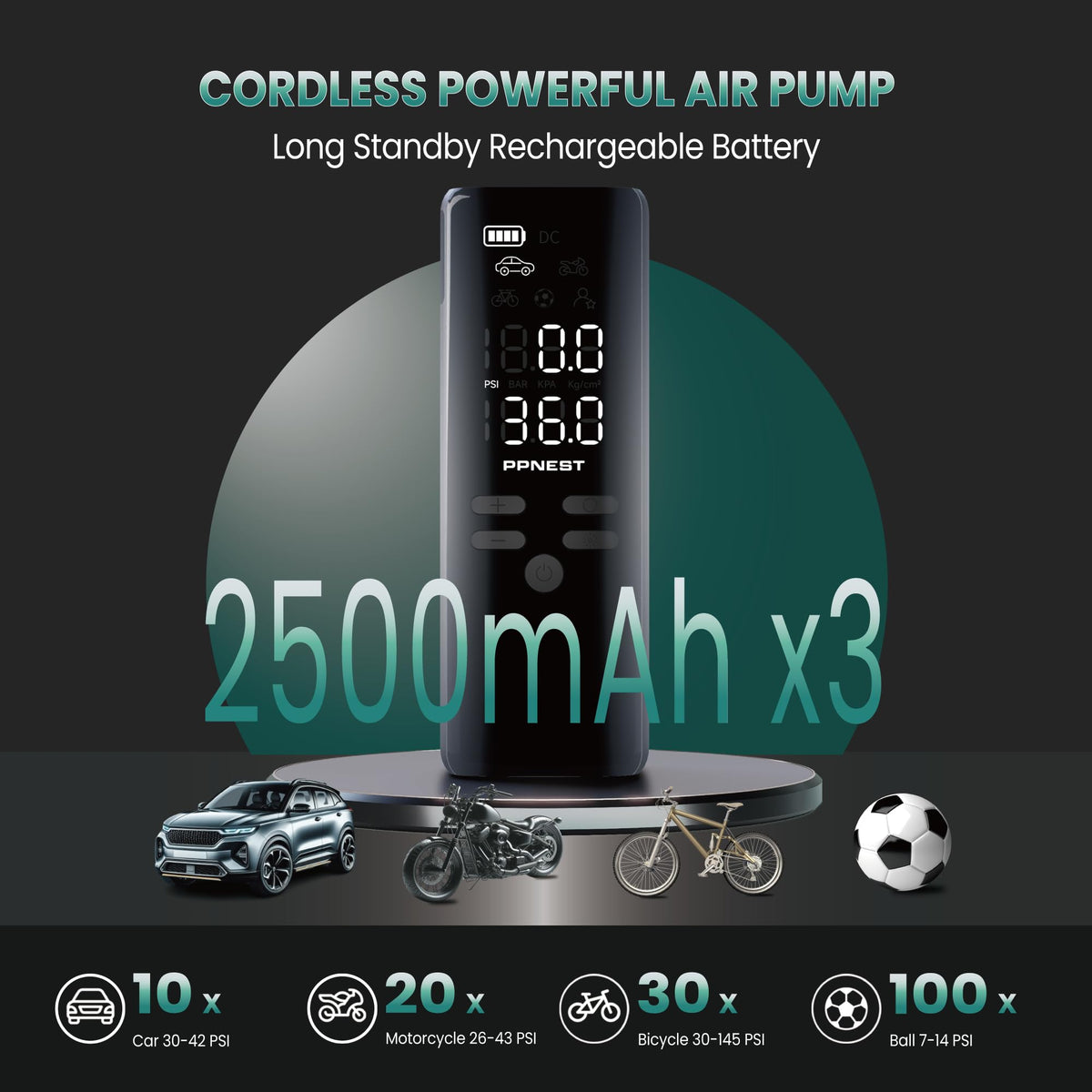 Portable Air Compressor 150PSI with Battery A313944