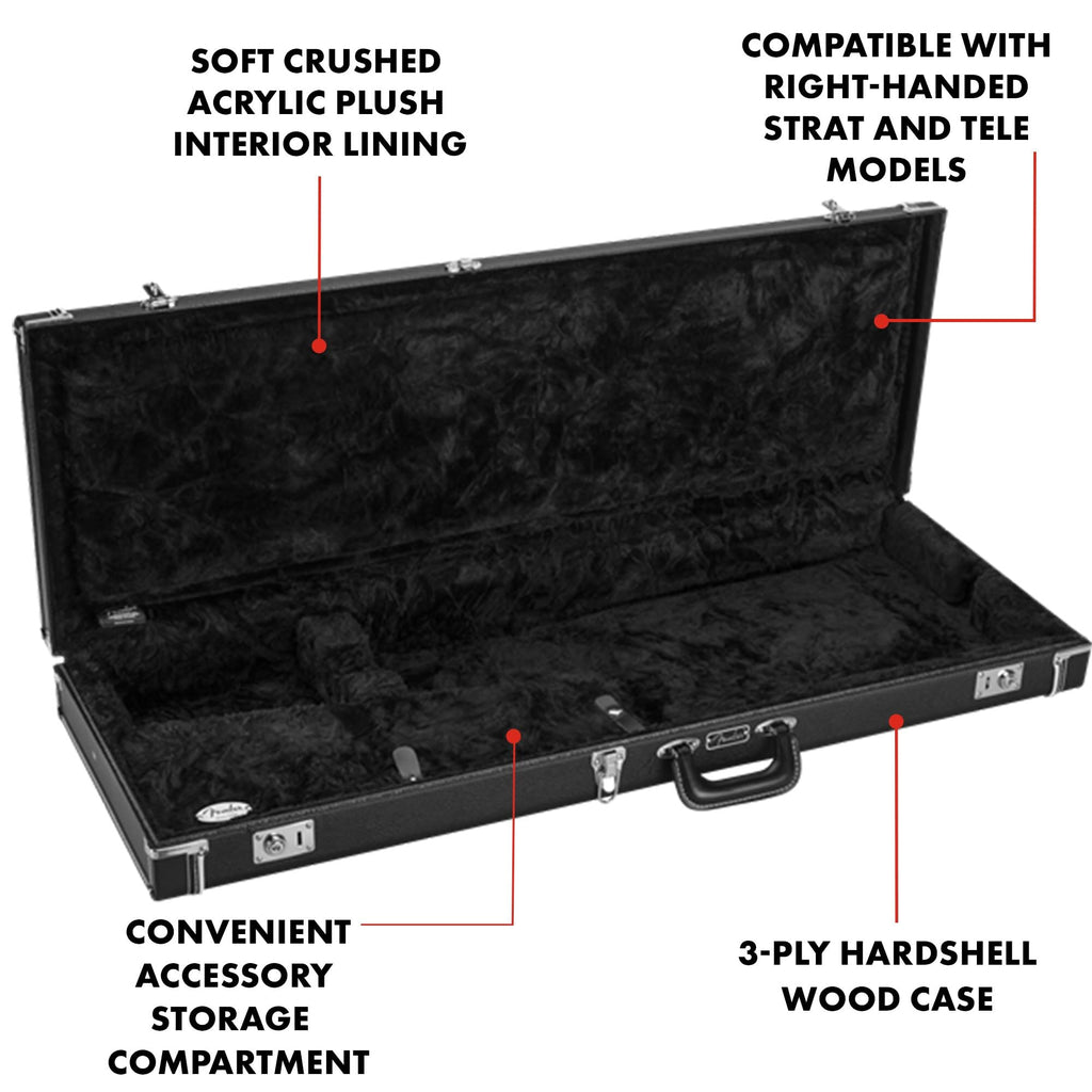 Black Wood Guitar Case H353