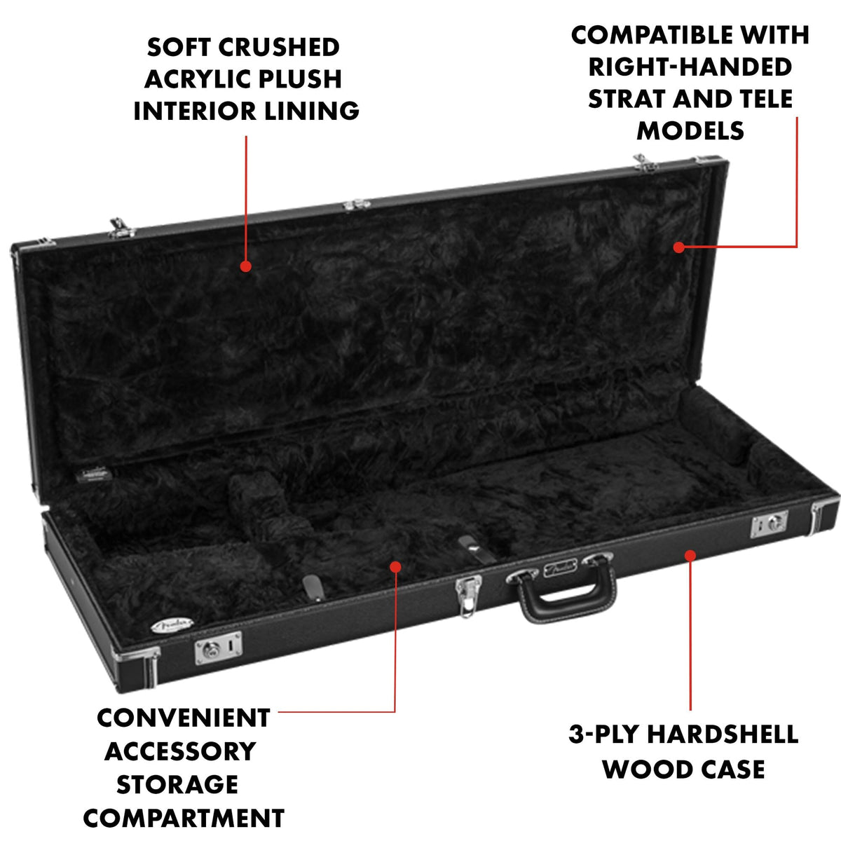 Black Wood Guitar Case H353