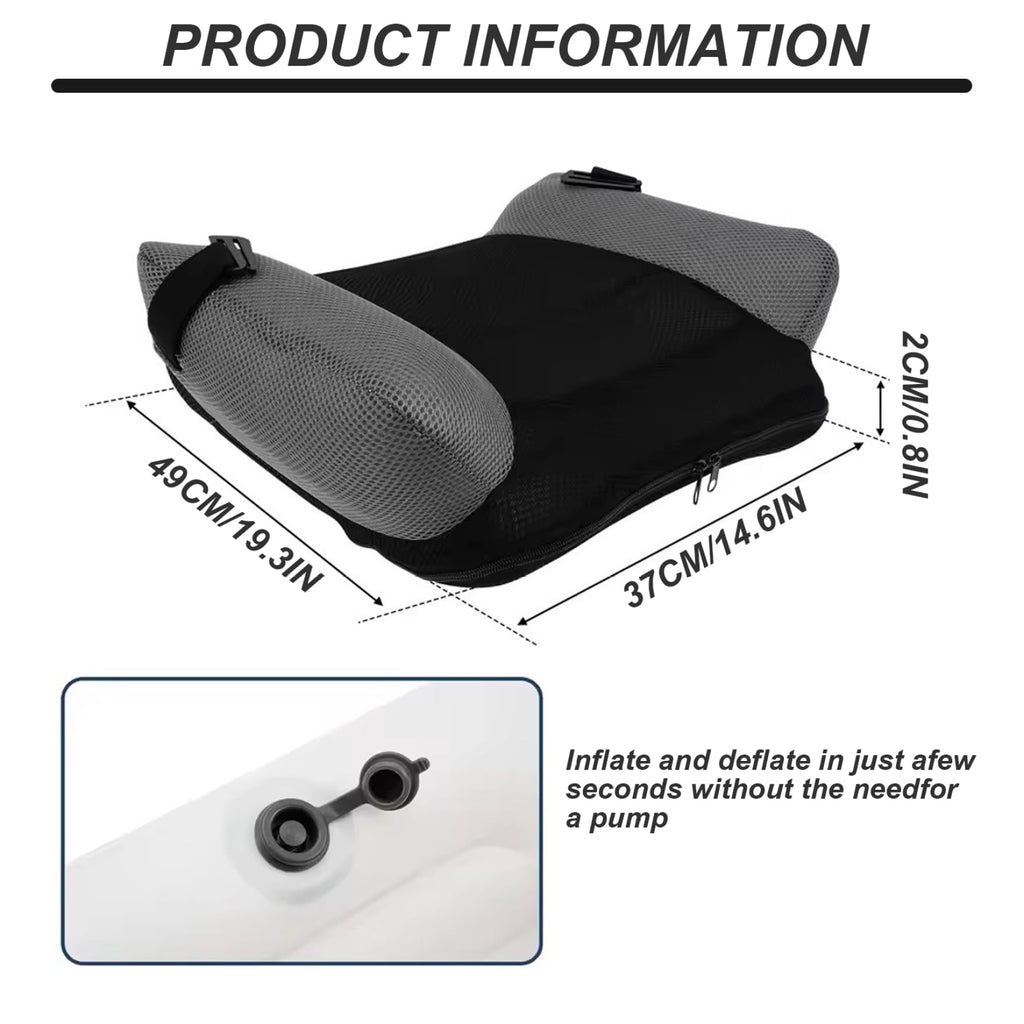 Inflatable Backless Booster Seat with Buckle & Carry Bag O3829