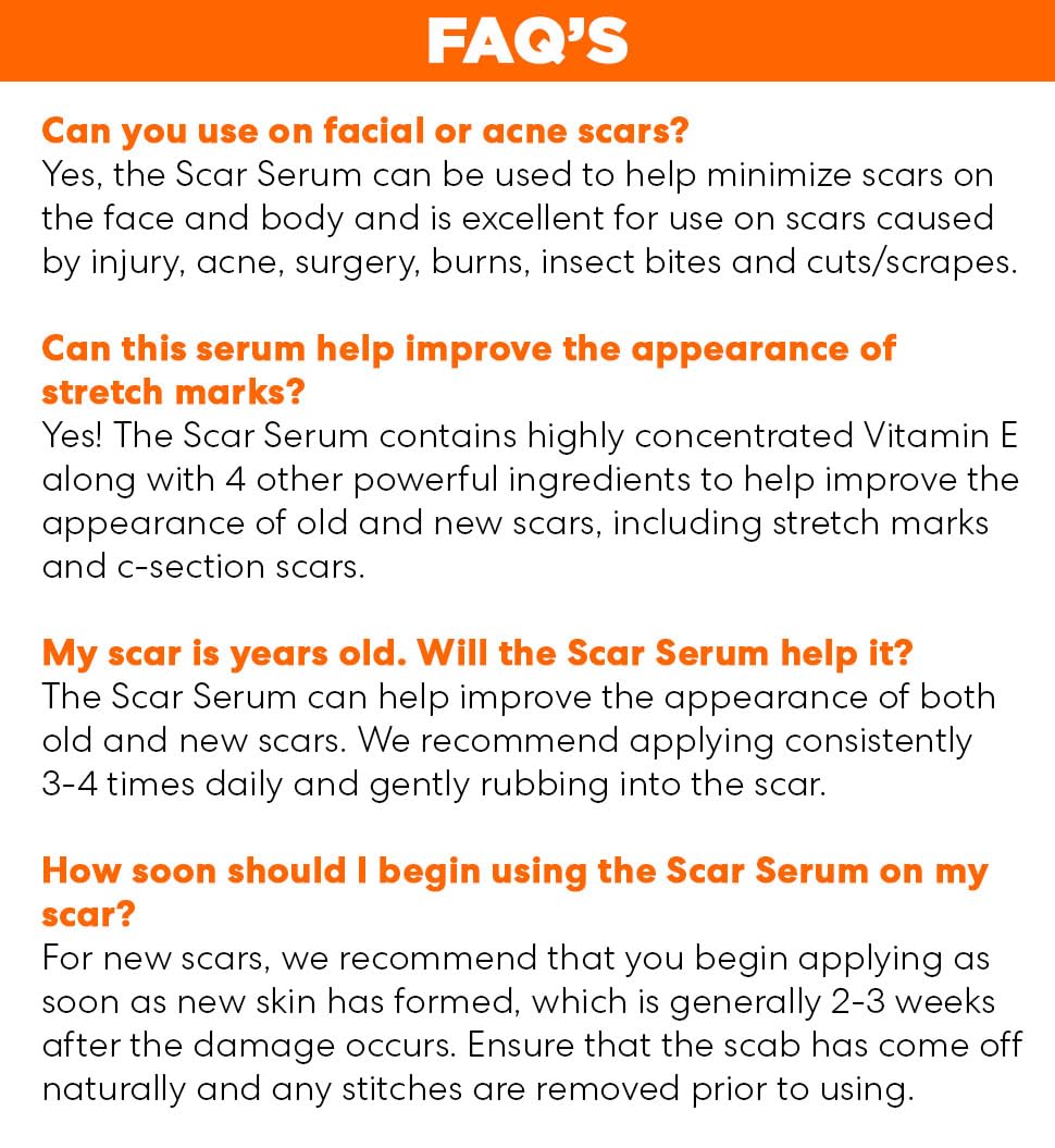 Fragrance Free Cocoa Butter Scar Serum with Vitamin E 1 Oz W8479