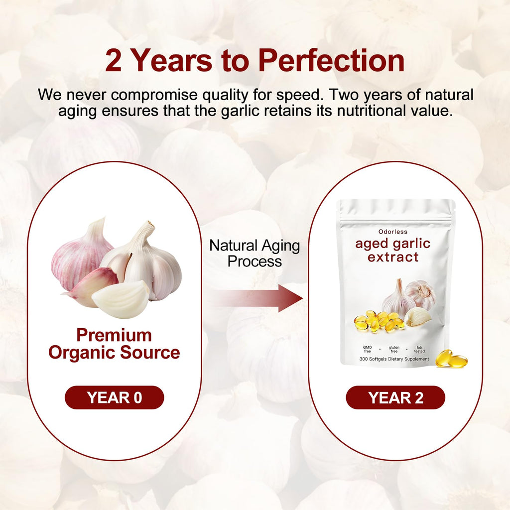 Odorless Organic Aged Garlic Extract Softgels B739