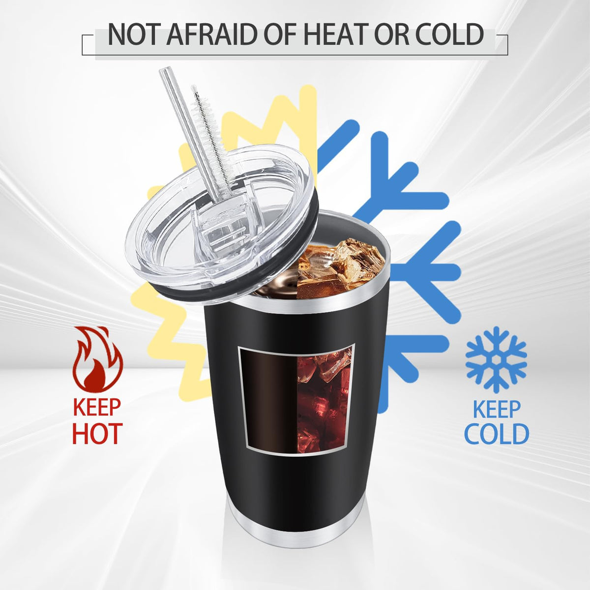 12 Pieces Insulated Stainless Steel Tumbler with Lid and Straw Y753