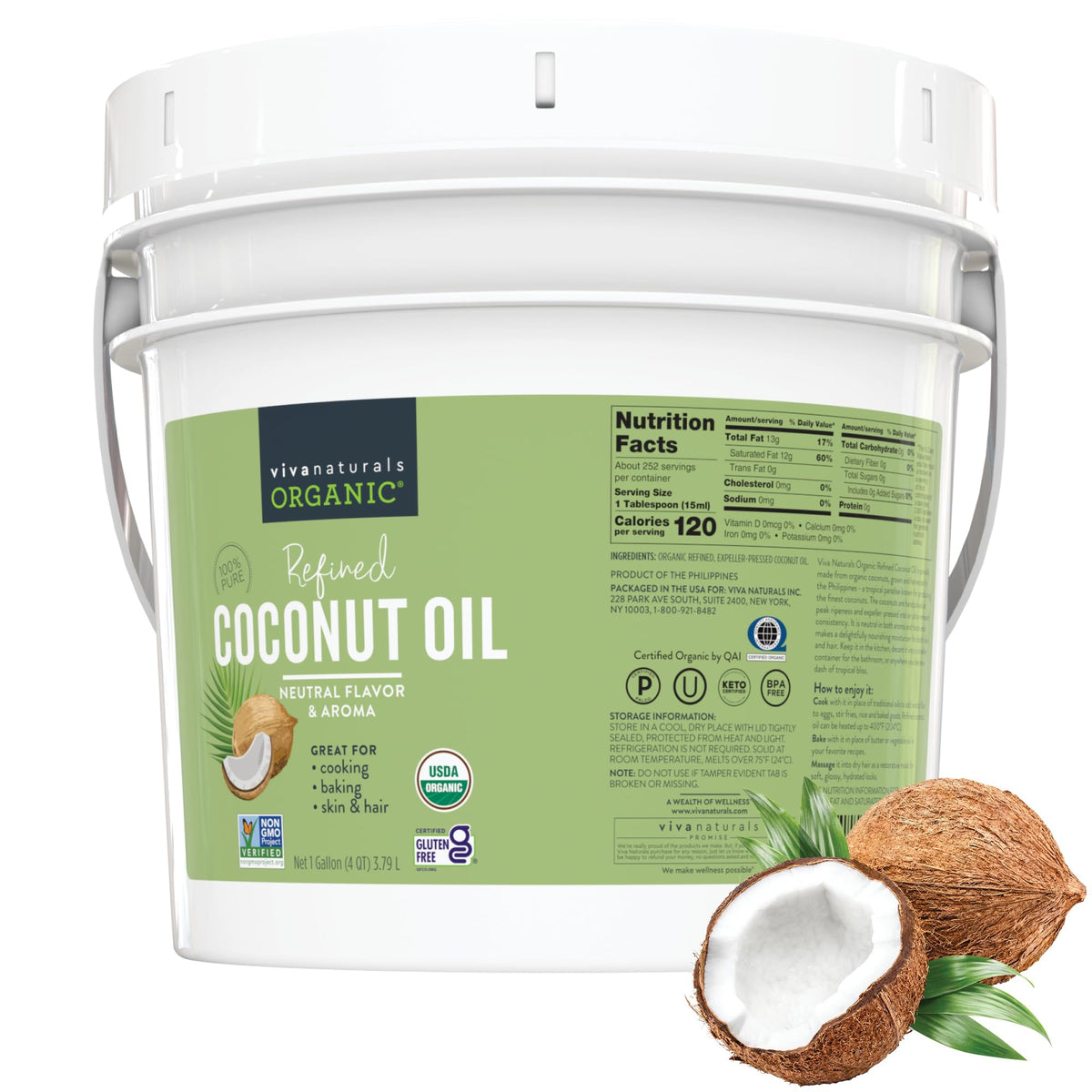 Organic Refined Coconut Oil 128 fl oz Z4502