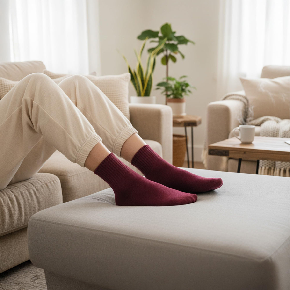 Viscose Bamboo Mini Crew Socks 5 Pairs O673