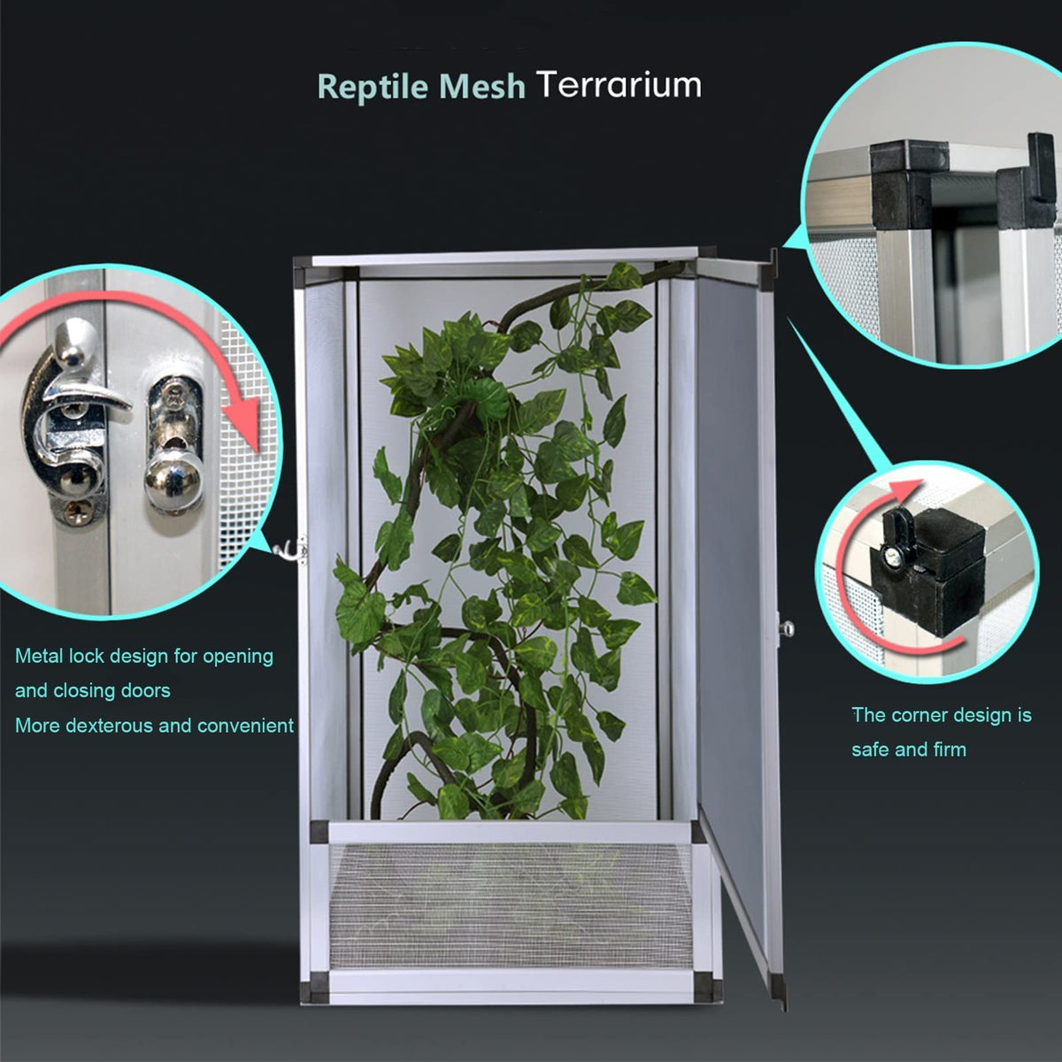 Wooden Reptile Terrarium with Drawer H233