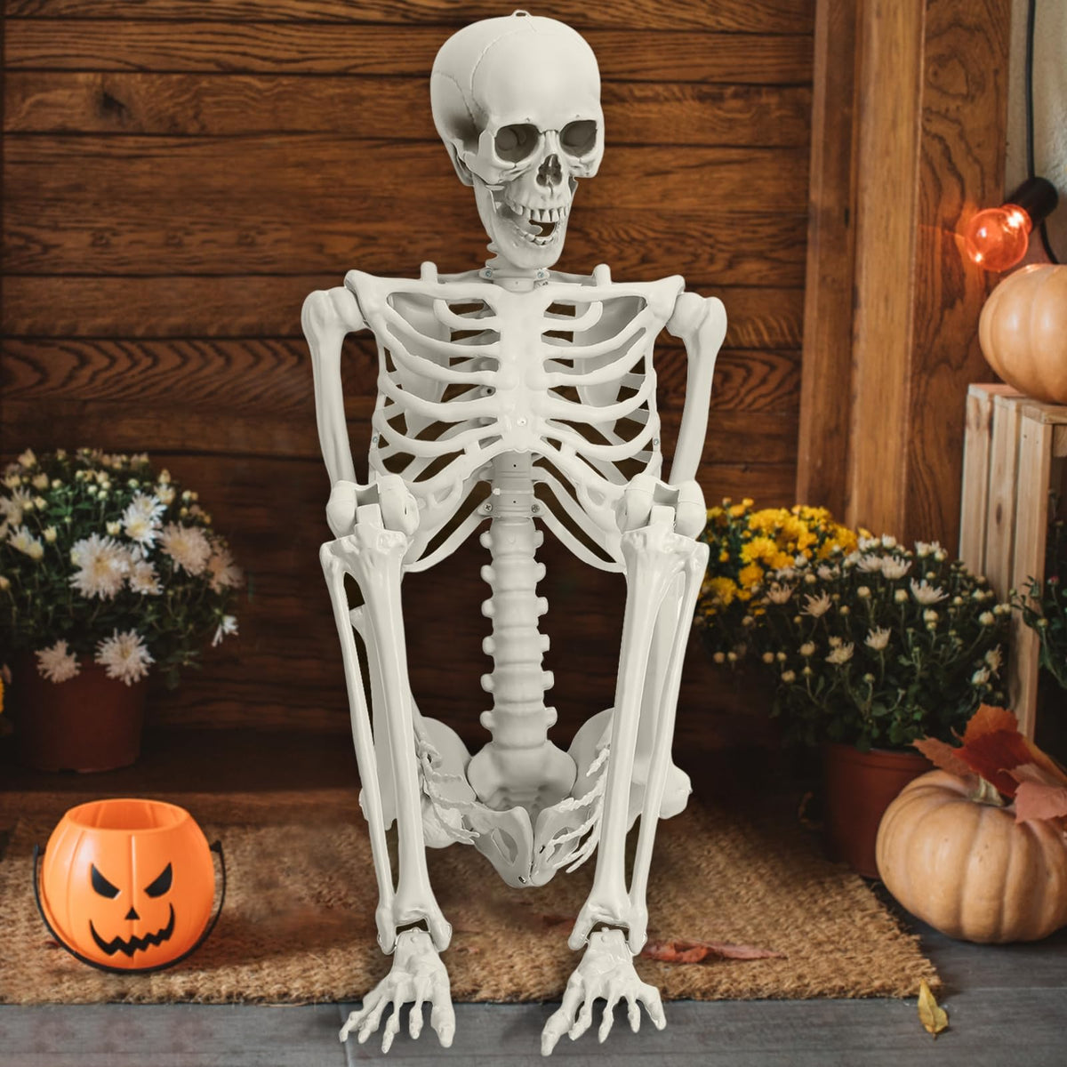 5.4Ft Posable Plastic Skeleton with Movable Joints B1819