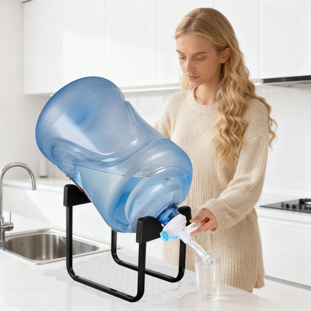 3-5 Gallon Water Jug Stand with Dispenser Valves I558958
