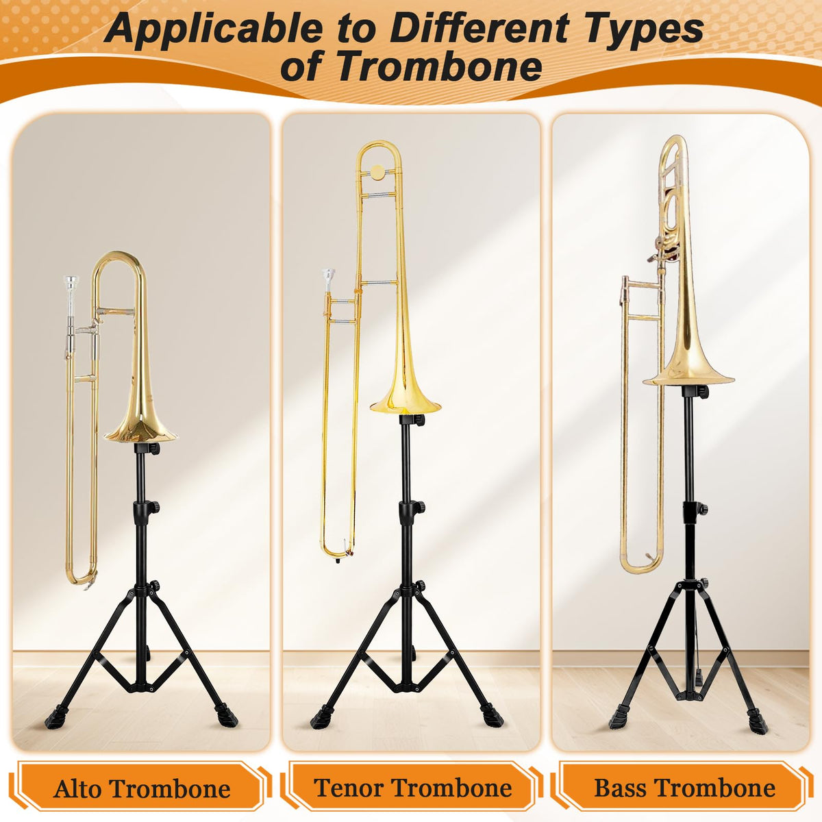 Adjustable Height Retractable Trombone Stand U61233
